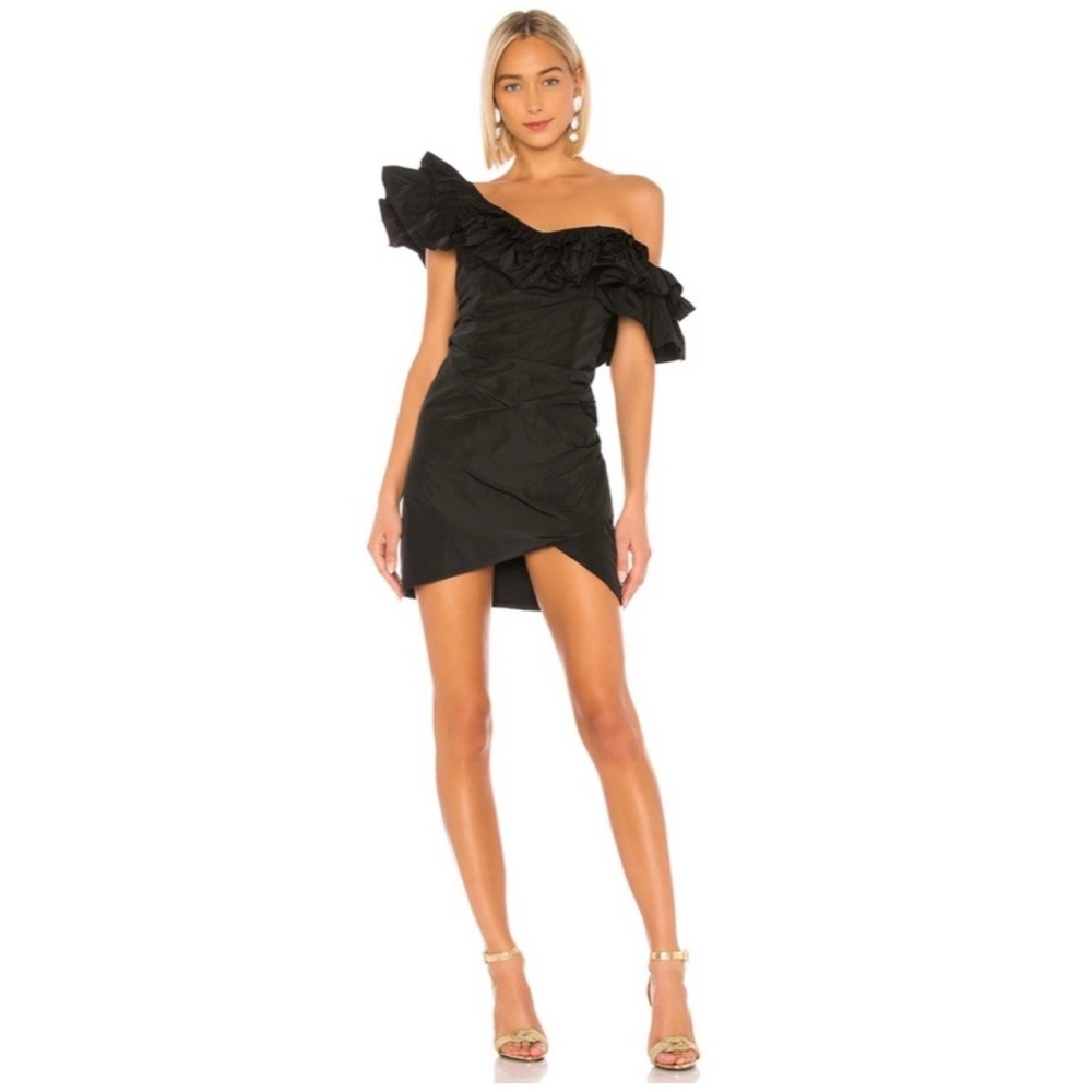 ALEXIS Benicia Mini Off the Shoulder  Dress‎ in Black Sz XS $540
